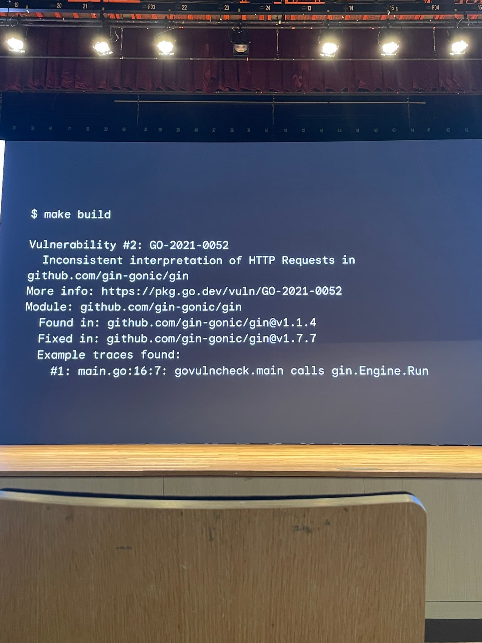govulncheck makefile warming