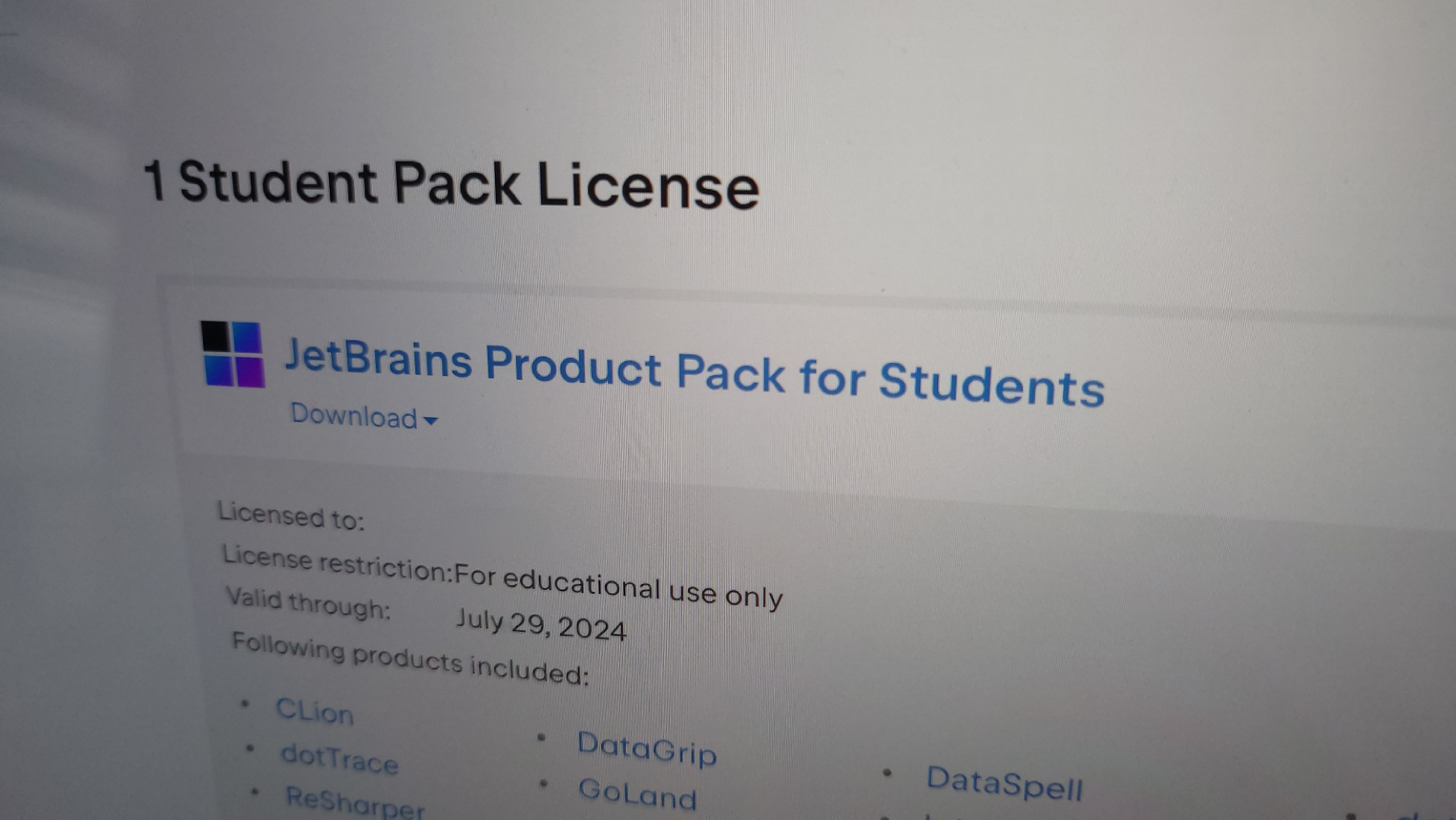 JetBrains 무료 교육용 라이선스 받기