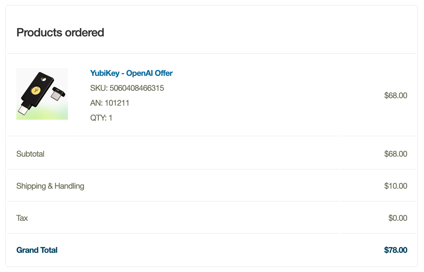 Purchasing The OpenAI Yubico Bundle